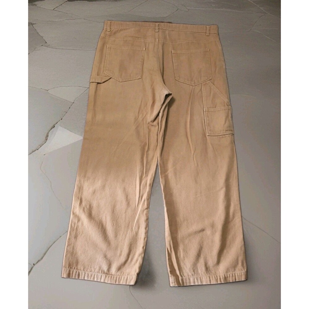 No Boundaries Men's Brown Duck Canvas Double Knee Carpenter Pants 36x31... - Picture 2 of 6
